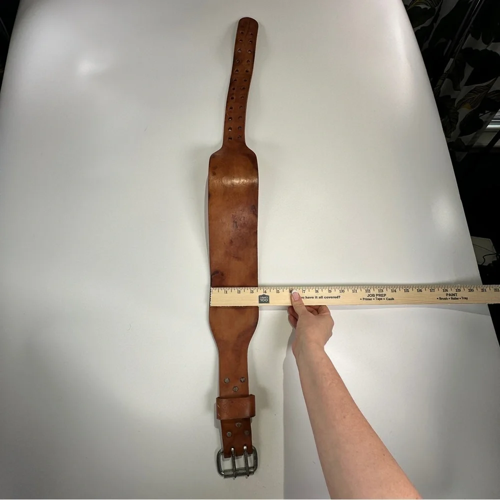 Men's Distressed Tan Leather Belt